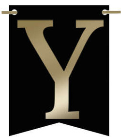 Flagietka, Litera Y, Czarna, 1 szt.