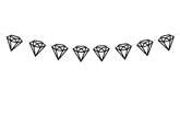 Girlanda Diamenty, czarny, 1m, 1szt.
