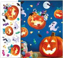 Naklejki na Ścianę Dekoracja Halloween Dynie 70x25