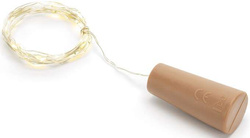 Lampki LED z korkiem do butelki,ciepły biały 197cm