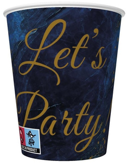 Zestaw Talerzyki Kubeczki LET'S PARTY Marmur 