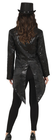 Czarny FRAK z Cekinami Marynarka Damska, M