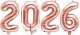 Zestaw Balonów Foliowych 2026, 35cm rose gold