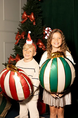 Balon Foliowy Świąteczne BOMBKI Mix 42x46cm 3szt.