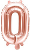 Balon foliowy Litera "O", 35cm, różowe złoto 1szt.