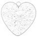 Serce metalowe z nićmi, białe, 25x25 cm 1 szt.