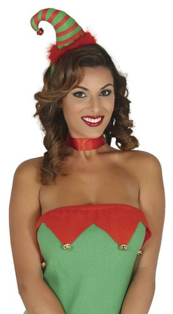 Opaska Świąteczna na Głowę CZAPKA ELFA 