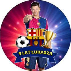 Opłatek tortowy 20 cm, FC Barcelona 1 szt.