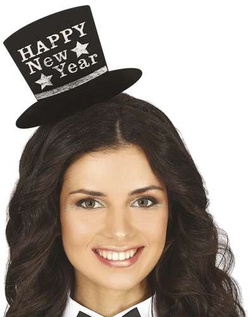 Opaska na Głowę HAPPY NEW YEAR Sylwester, Srebrna