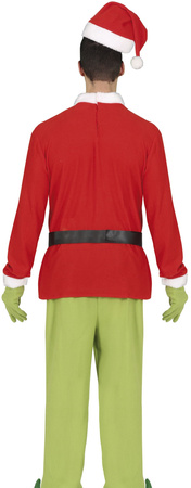 Strój Kostium Mikołaj Buntownik Zielony Świąt, S