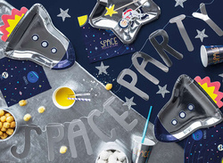 Baner Kosmos - Space Party, srebrny, 13x96cm