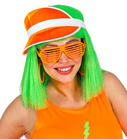 Daszek Lata 80 NEON Pomarańczowy Czapka Disco