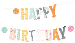 Baner Happy Birthday KOTKI Urodziny 200x18cm 