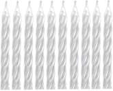 Świeczki na Tort Srebrne Urodziny 10szt. 6cm