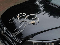 Rattanowe serca z bukiecikami, kremowe, 2 szt.