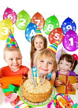 Balony odwrotny nadruk cyfra 4 CZTERY, 1 szt.