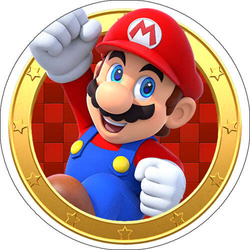 Opłatek tortowy 29 cm, Super Mario 1 szt.