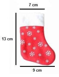 Mini Skarpetka na sztućce, śnieżynki, 1 szt.