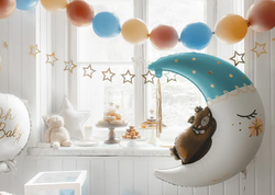 Balony z łącznikiem, 33 cm, jasny niebieski 20szt.