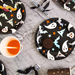Talerzyki Papierowe Halloween Duch Czarne 18cm 6sz