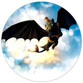 Opłatek tortowy 14 cm, 1 szt. Jak wytresować smoka