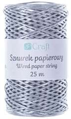 Sznurek Papierowy z Drucikiem Srebrny 25m