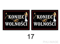Naklejki na buty Koniec Wolności, 2 szt, 1 op.