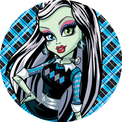 Opłatek tortowy 14 cm, 1 szt. Monster High