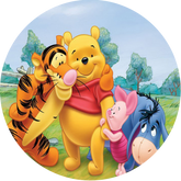 Opłatek tortowy 14 cm, Kubuś Puchatek 1 szt.