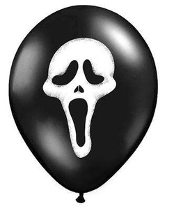 Balony z nadrukiem HALLOWEEN "Krzyk" - 1 szt.