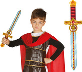 Piankowy MIECZ RYCERSKI Lew Broń Wojownik 53cm