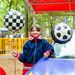 Balon Foliowy Wyścig Racing Flaga SZACHOWNICA 45cm