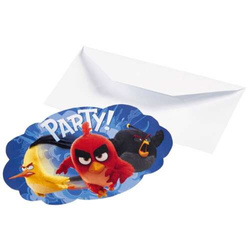 Zaproszenia Angry Birds Movie, 8 szt.