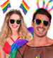 Okulary SERCA Tęczowe Kolorowe Oprawki LGBTQ+ 