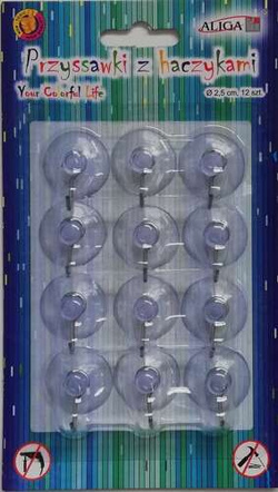 Przyssawka z haczykiem 2,5cm op.12szt