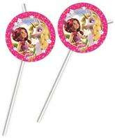 Słomki z medalionem "Mia & Me", 6 szt.