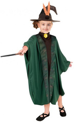Kostium Strój Zielona Czarodziejka 130/140 cm