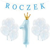 Zestaw na Roczek, balony, baner, 1 kpl.