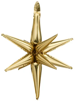 Balon Foliowy Gwiazda 3D ZŁOTA 50cm