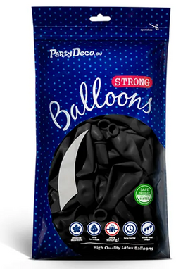 Balony Strong 27cm, Pastel Black, 50szt.