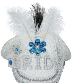 Czapka Oficerska Diamentami Kryształki BRIDE 