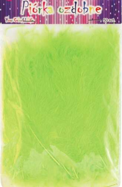 Piórka Jasno Zielony 10-12cm op. 50szt.