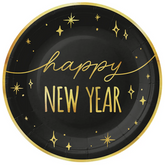 Talerzyki Papierowe HAPPY NEW YEAR Sylwester 6szt.
