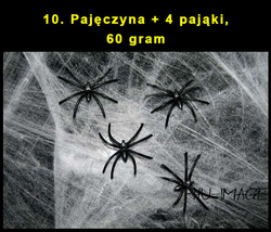 Zestaw duży dekoracji na halloween, 1 kpl.