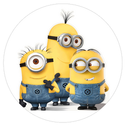 Opłatek tortowy 14 cm, Minionki 1 szt.