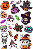 Tatuaże Zmywalne Kolorowe HALLOWEEN Małe Potworki