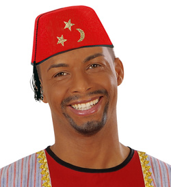 Czapka TURECKA Fez Czerwona Filcowa Turek Strój