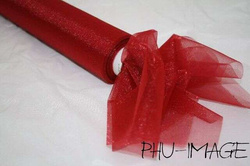 Organza dekoracyjna 16 cm, 1 rolka, bordo