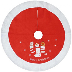 Dywanik Mata pod Choinkę na Prezenty Czerwona 80cm