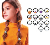 Zestaw Gumek GUMKI DO WŁOSÓW HALLOWEEN 14szt.